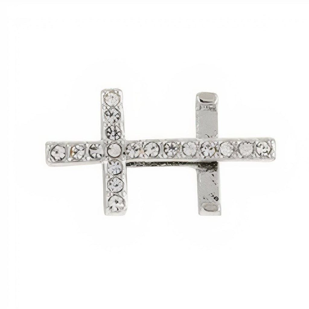 ClaudiaG Slider Collection Silver Pavé Cross Charm