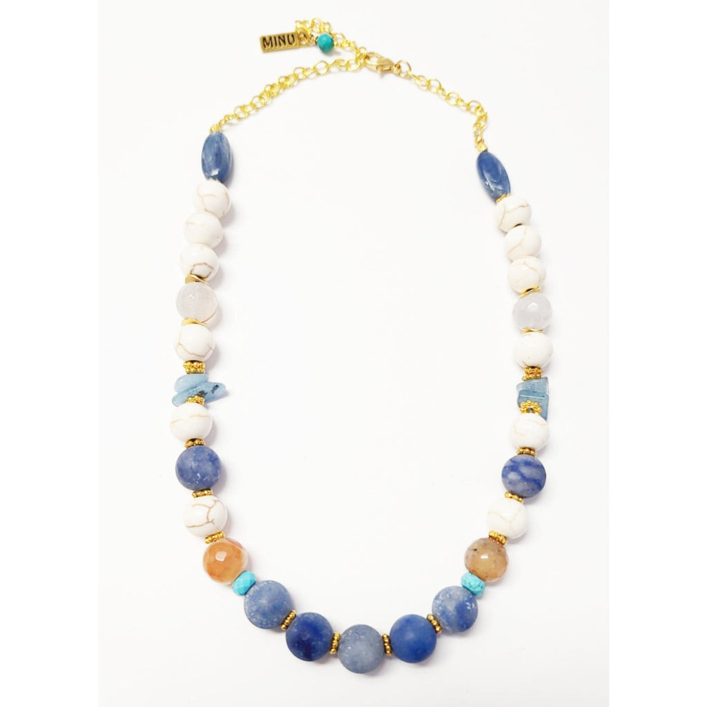 MINU Jewels Necklace Women's Bleue Necklace in Aventurine, Turquoise, Agate & More  | MINU