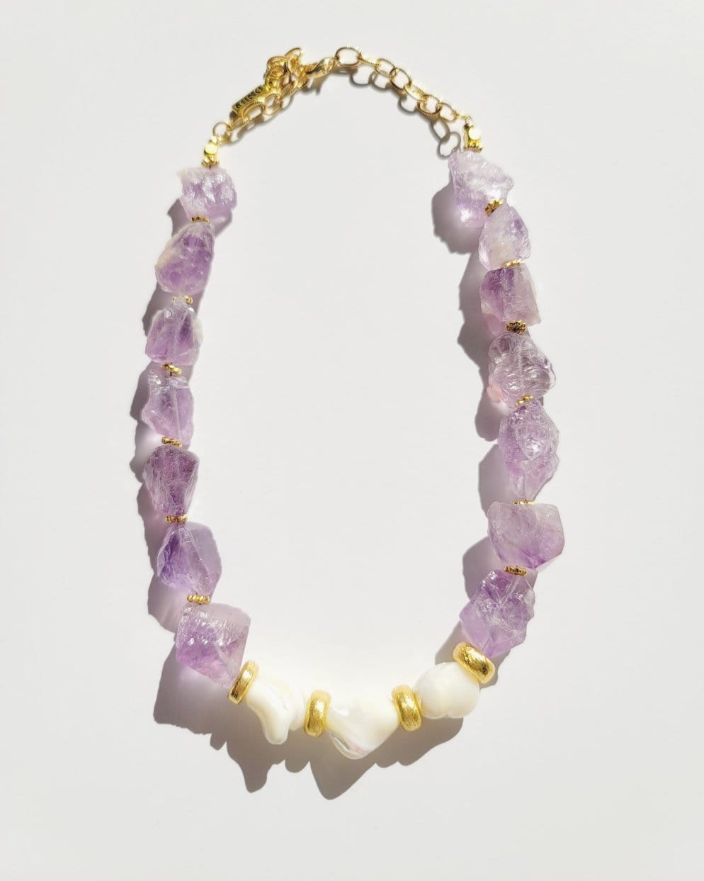 MINU Jewels Necklaces Amethyst/Pearl/Gold Violetta Necklace