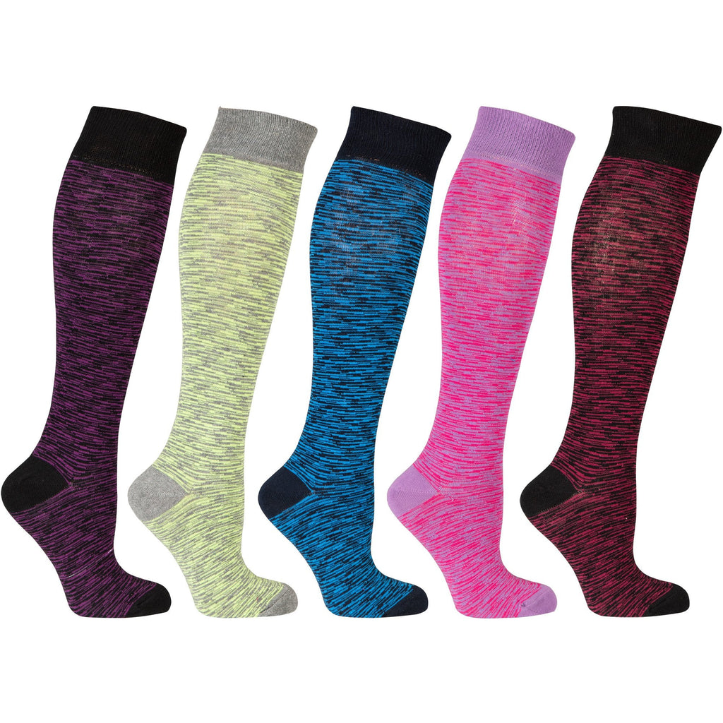 Socks n Socks Women's Fashion - Women's Intimates and Loungewear - Women's Socks & Hosiery - Socks Women's Grizzled Knee High Socks Set