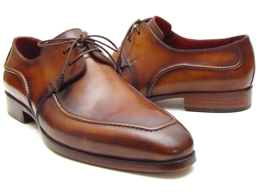 PAUL PARKMAN Paul Parkman Men's Brown Derby Dress Shoes For Men (ID#SU12LF)