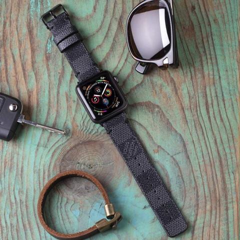 Repurposed Gifts Women - Accessories - Watches Apple Watch Band  Damier LV Monogram Graphite
