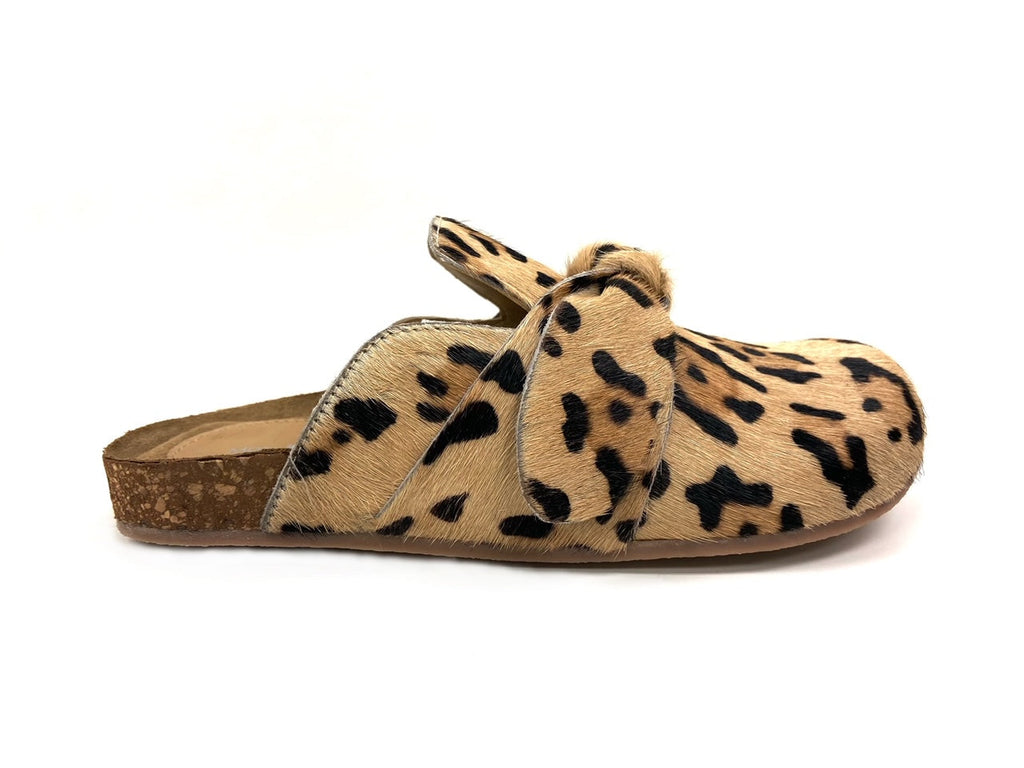 Pony Hair Animal Print Cork Bed Clogs