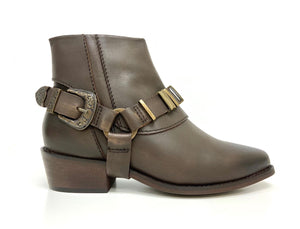 Fashion Chic Harness Western Ankle Boot