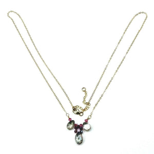 Adjustable 14K Gold Filled Wire Wrapped Multiple Gemstone Collier necklace - Collier - Alexa Martha Designs   
