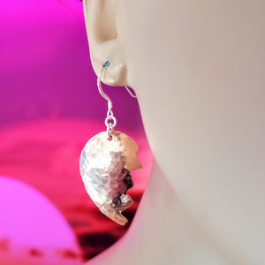 Broken Heart Earrings from Sculpted Copper - Earrings - Alexa Martha Designs   