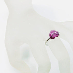 Hot Pink I LOVE YOU Heart Bling Ring - Rings - Alexa Martha Designs   