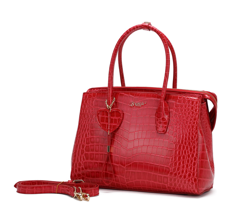 Croci Amor Classy Top Handle Bag in Black, Brown, Red, Green, or White | BI