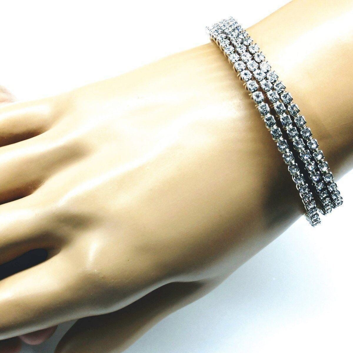 Alexa Martha Designs Bangles /Bracelets Catch-Free Crystal Rhinestone Tennis Bracelet Bangle
