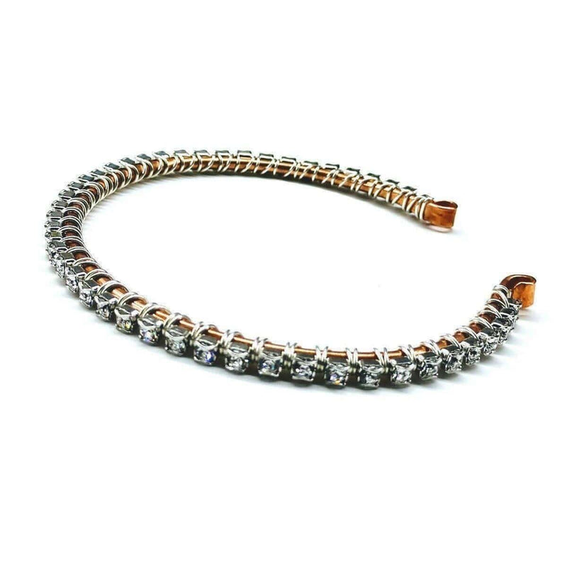 Alexa Martha Designs Bangles /Bracelets Catch-Free Crystal Rhinestone Tennis Bracelet Bangle