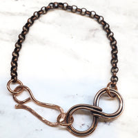 Alexa Martha Designs Bracelet 8 inch wrist = 8.5 inches Copper Double Infinity Chain Bracelet For Him and Her