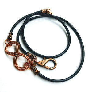 Alexa Martha Designs Bracelet Alexa Martha Designs Copper Double Infinity Gender Neutral Leather Wrap Bracelet