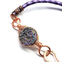 Alexa Martha Designs Bracelet Alexa Martha Designs Herringbone Wire Wrapped Rainbow Druzy Bracelet