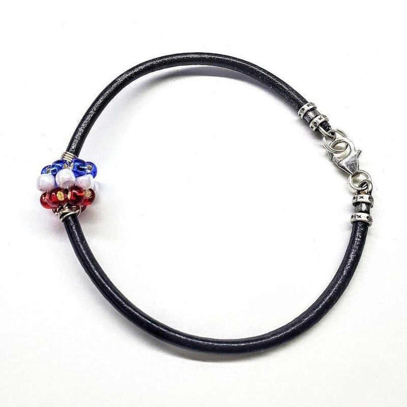 Alexa Martha Designs Bracelet Alexa Martha Designs Him Or Her 4Th Of July Beaded Leather Bracelet