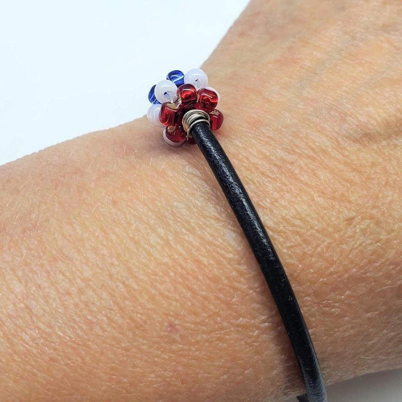 Alexa Martha Designs Bracelet Alexa Martha Designs Him Or Her 4Th Of July Beaded Leather Bracelet