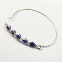 Alexa Martha Designs Bracelet Alexa Martha Designs Silver Swarovski Crystal Bar Bangle Bracelet