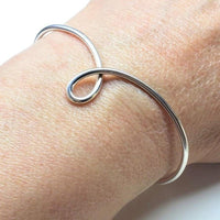 Alexa Martha Designs Bracelet Alexa Martha Designs Timeless Classic Silver Reversible Teardrop Awareness Bangle