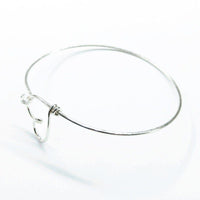 Alexa Martha Designs Bracelet Alexa Martha Designs Wire Wrapped Heart Bangle in Sterling Silver