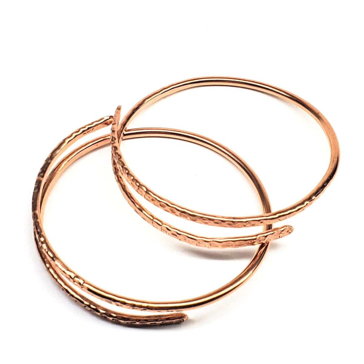 Alexa Martha Designs Bracelet/Bangle 2 Piece Handmade Interlocking Full Overlap Copper Bangle Set