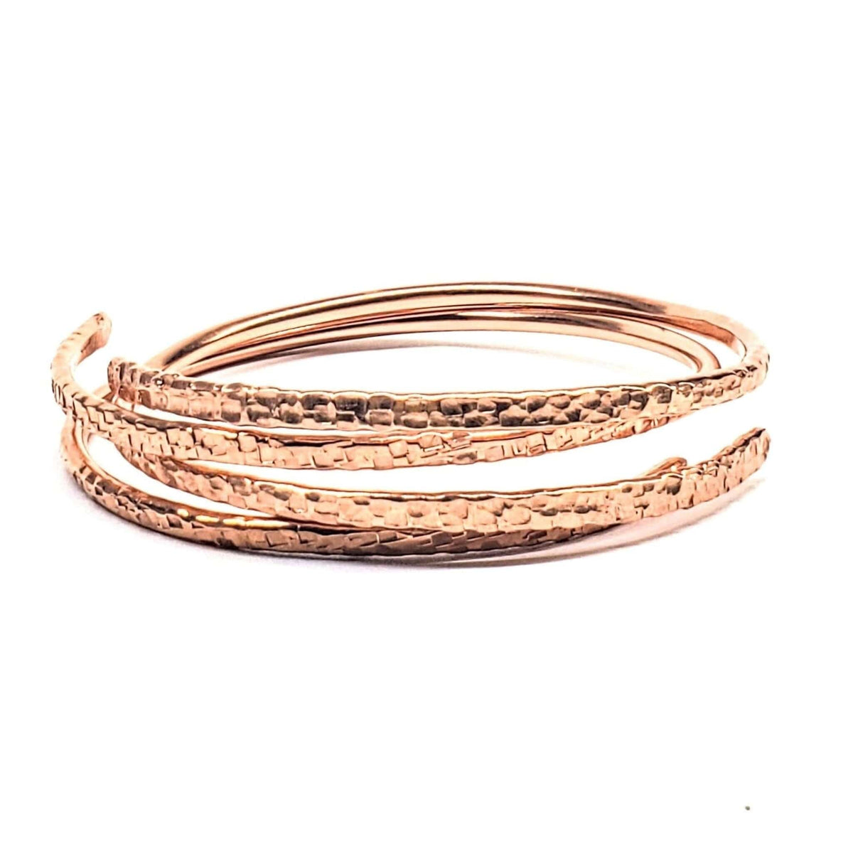 Alexa Martha Designs Bracelet/Bangle 2 Piece Handmade Interlocking Full Overlap Copper Bangle Set