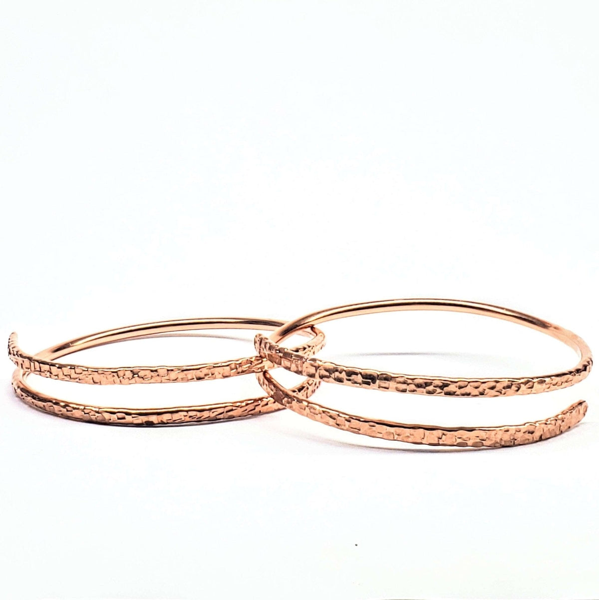 Alexa Martha Designs Bracelet/Bangle 2 Piece Handmade Interlocking Full Overlap Copper Bangle Set