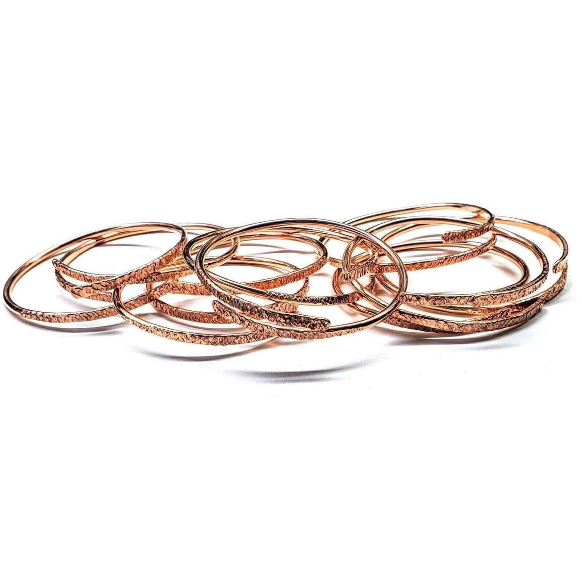 Alexa Martha Designs Bracelet/Bangle Adjustable Hammered Copper Overlap Bangle For Him or Her