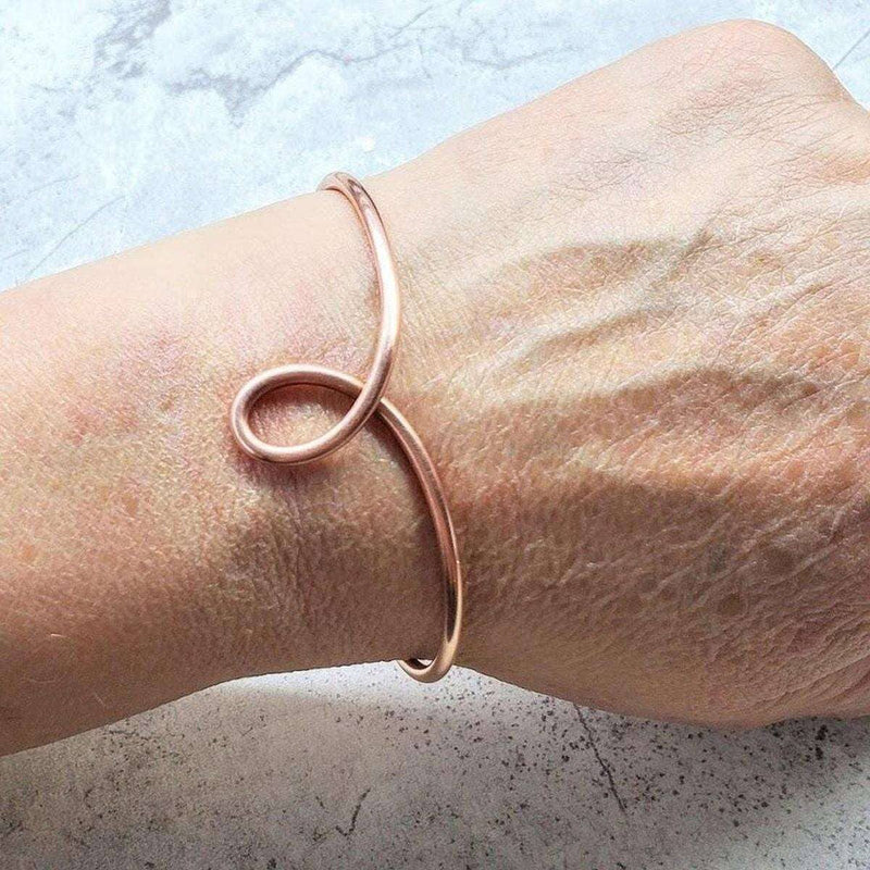 Alexa Martha Designs Bracelet/Bangle Handmade Sculpted Copper Teardrop Bangle