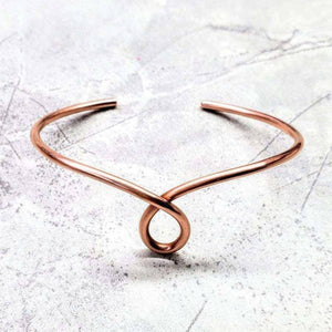 Alexa Martha Designs Bracelet/Bangle Handmade Sculpted Copper Teardrop Bangle