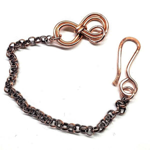 Alexa Martha Designs Bracelet Copper Double Infinity Chain Bracelet For Him and Her