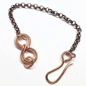 Alexa Martha Designs Bracelet Copper Double Infinity Chain Bracelet For Him and Her