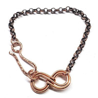 Alexa Martha Designs Bracelet Copper Double Infinity Chain Bracelet For Him and Her