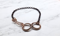 Alexa Martha Designs Bracelet Copper Double Infinity Chain Bracelet For Him and Her