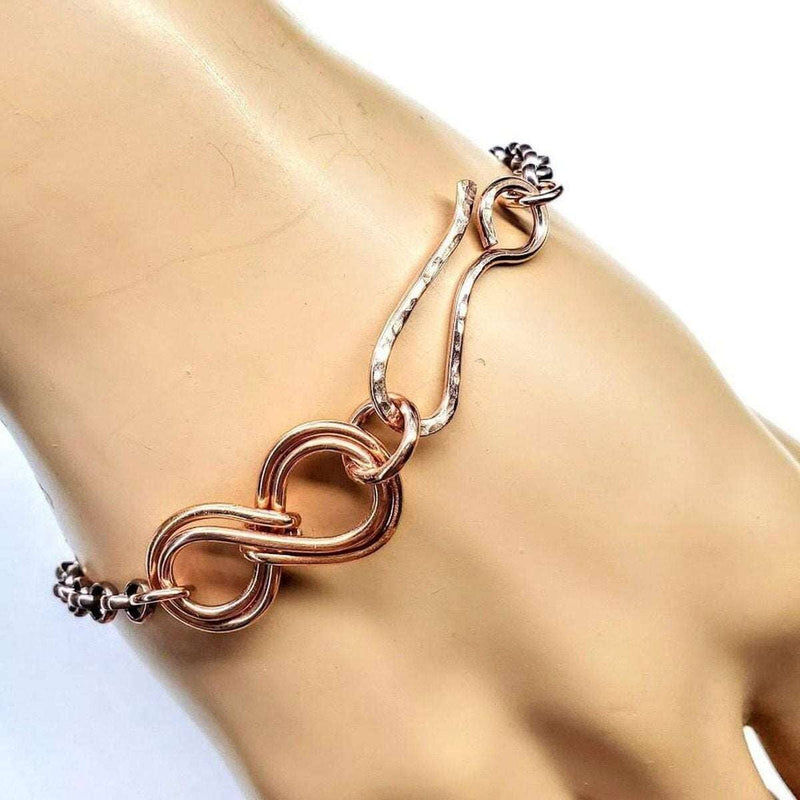 Alexa Martha Designs Bracelet Copper Double Infinity Chain Bracelet For Him and Her