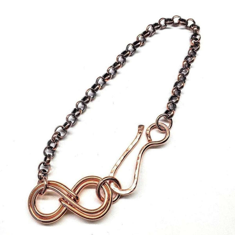 Alexa Martha Designs Bracelet Copper Double Infinity Chain Bracelet For Him and Her