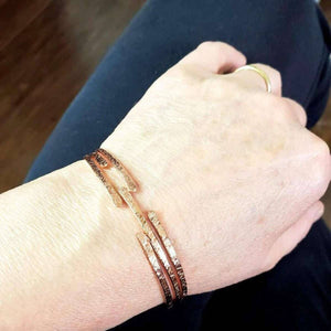 Alexa Martha Designs Bracelet Default Title / Color Alexa Martha Designs 3-Pack 10 Gauge Copper Hammered Open Bangle