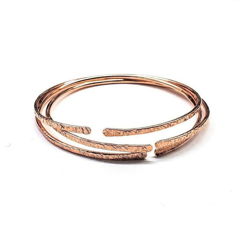 Alexa Martha Designs Bracelet Default Title / Color Alexa Martha Designs 3-Pack 10 Gauge Copper Hammered Open Bangle