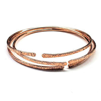 Alexa Martha Designs Bracelet Default Title / Color Alexa Martha Designs 3-Pack 10 Gauge Copper Hammered Open Bangle