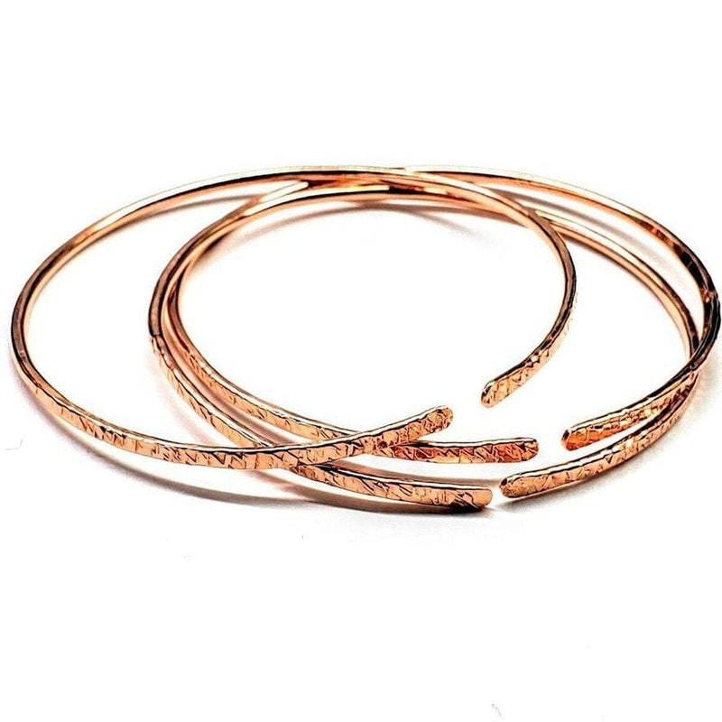 Alexa Martha Designs Bracelet Default Title / Color Alexa Martha Designs 3-Pack 10 Gauge Copper Hammered Open Bangle