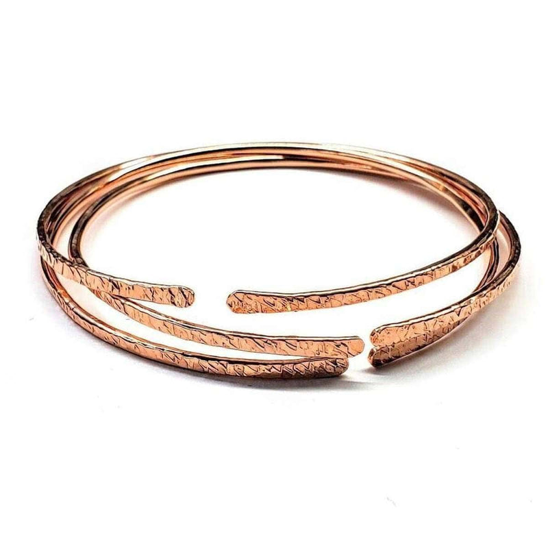 Alexa Martha Designs Bracelet Default Title / Color Alexa Martha Designs 3-Pack 10 Gauge Copper Hammered Open Bangle