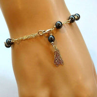 Alexa Martha Designs Bracelet Default Title / Color Alexa Martha Designs Adjustable 14 KT Gold Filled Hematite Gold Chain Tassel Bracelets