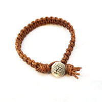 Alexa Martha Designs Bracelet Default Title / Color Alexa Martha Designs Large Mens Tree of Life Earth Colored Macrame Leather Bracelet