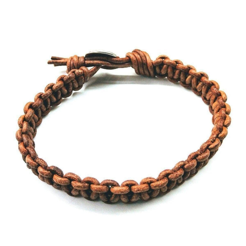 Alexa Martha Designs Bracelet Default Title / Color Alexa Martha Designs Large Mens Tree of Life Earth Colored Macrame Leather Bracelet