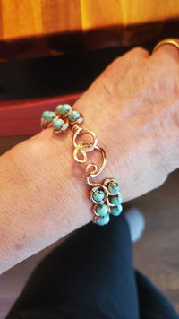 Alexa Martha Designs Bracelet Default Title / Color Alexa Martha Designs Turquoise Copper Wire Looped Bangle