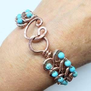 Alexa Martha Designs Bracelet Default Title / Color Alexa Martha Designs Turquoise Copper Wire Looped Bangle