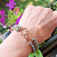 Alexa Martha Designs Bracelet Default Title / Color Alexa Martha Designs Turquoise Copper Wire Looped Bangle