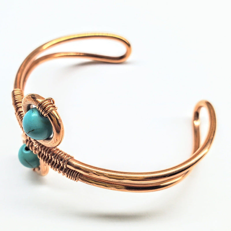 Alexa Martha Designs Bracelet Default Title / Color Alexa Martha Designs Wire Wrapped Adjustable Turquoise Beads Copper Wire Bracelet