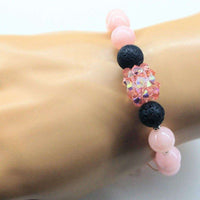 Alexa Martha Designs Bracelet Default Title / Coral Alexa Martha Designs Glamorous Peach Corral Jade Gemstone Crystal Lava Rock Bracelet