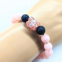 Alexa Martha Designs Bracelet Default Title / Coral Alexa Martha Designs Glamorous Peach Corral Jade Gemstone Crystal Lava Rock Bracelet