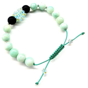 Alexa Martha Designs Bracelet Default Title / Green/Lava Alexa Martha Designs Glamorous Mint Green Amazonite Gemstone Crystal Lava Rock Bracelet