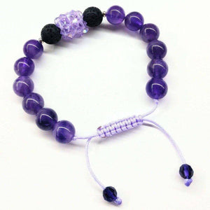 Alexa Martha Designs Bracelet Default Title / Purple Alexa Martha Designs Glamorous Amethyst Gemstone Lava Rock Bracelet